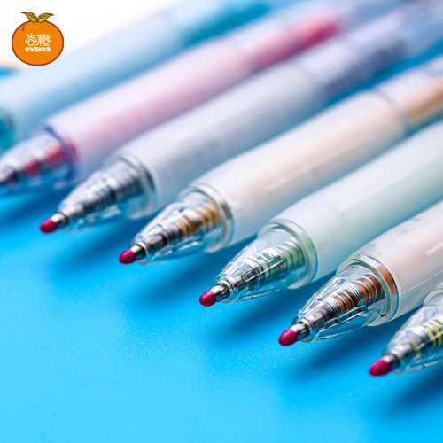 Neutral-colored, high-quality Morandi-toned colored note-taking pens for wholesale, handmade children's creative stationery
