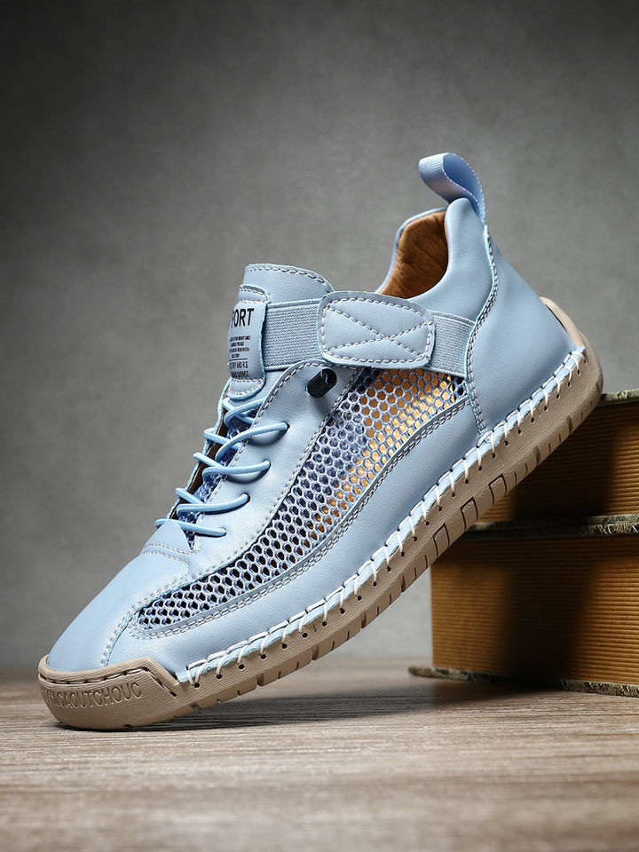 Giày thể thao lưới thoáng khí unisex form rộng phong cách năng động — 9889 màu kaki, 9889 màu trắng, 9889 màu xám, 9889 xanh da trời chi tiết 27