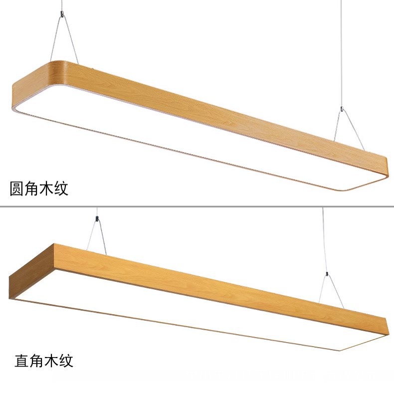 lámpara de madera LED lámpara de oficina yoga gimnasio jardín de infantes centro comercial supermercado lámpara de iluminación de cable