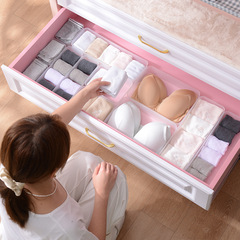Rectangular frosted plastic storage box, transparent cosmetic drawer-style container, customizable for free combination manufacturer