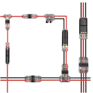 T-type junction box solder-free and skin-free wiring connector wire connector LED strip solder-free and skin-free wiring terminal