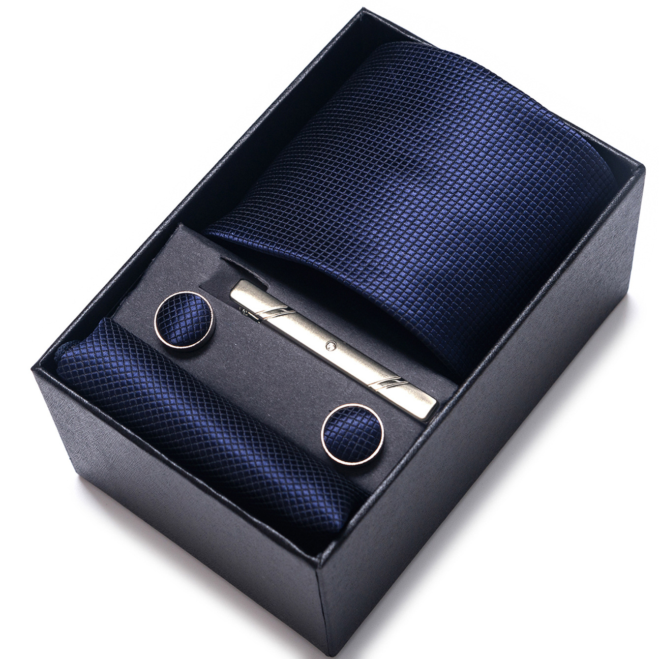 Set de Caja de Regalo con Corbata de Negocios para Hombre de Rayón Jacquard para Boda