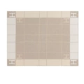 Striped Khaki Throw (800g Faux Cashmere)