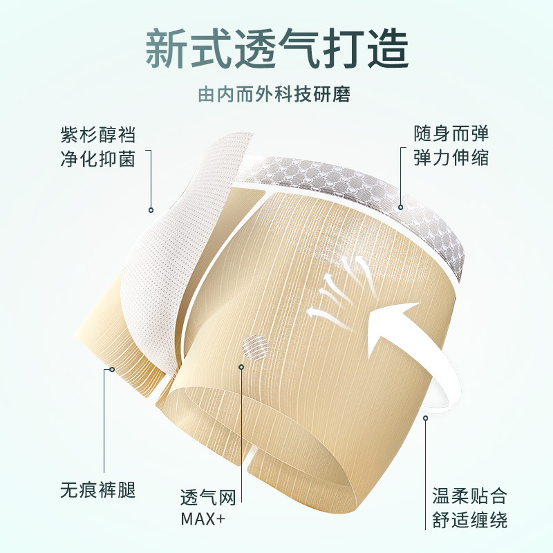 Ropa interior de seda de hielo para hombres, pantalones cortos de cuatro esquinas antibacterianos transpirables de malla, cabeza para niños, pantalones bóxer sin costuras de verano para hombres