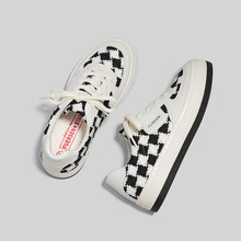 现货2022年春季新款低帮小白鞋格子厂家代发优步正力H71