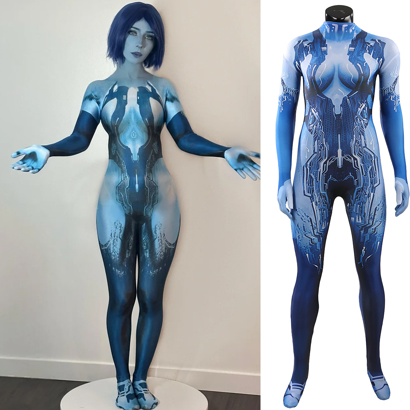 游戏光晕女Halo Girl万圣节游戏角色扮演cosplay服装连体衣服饰