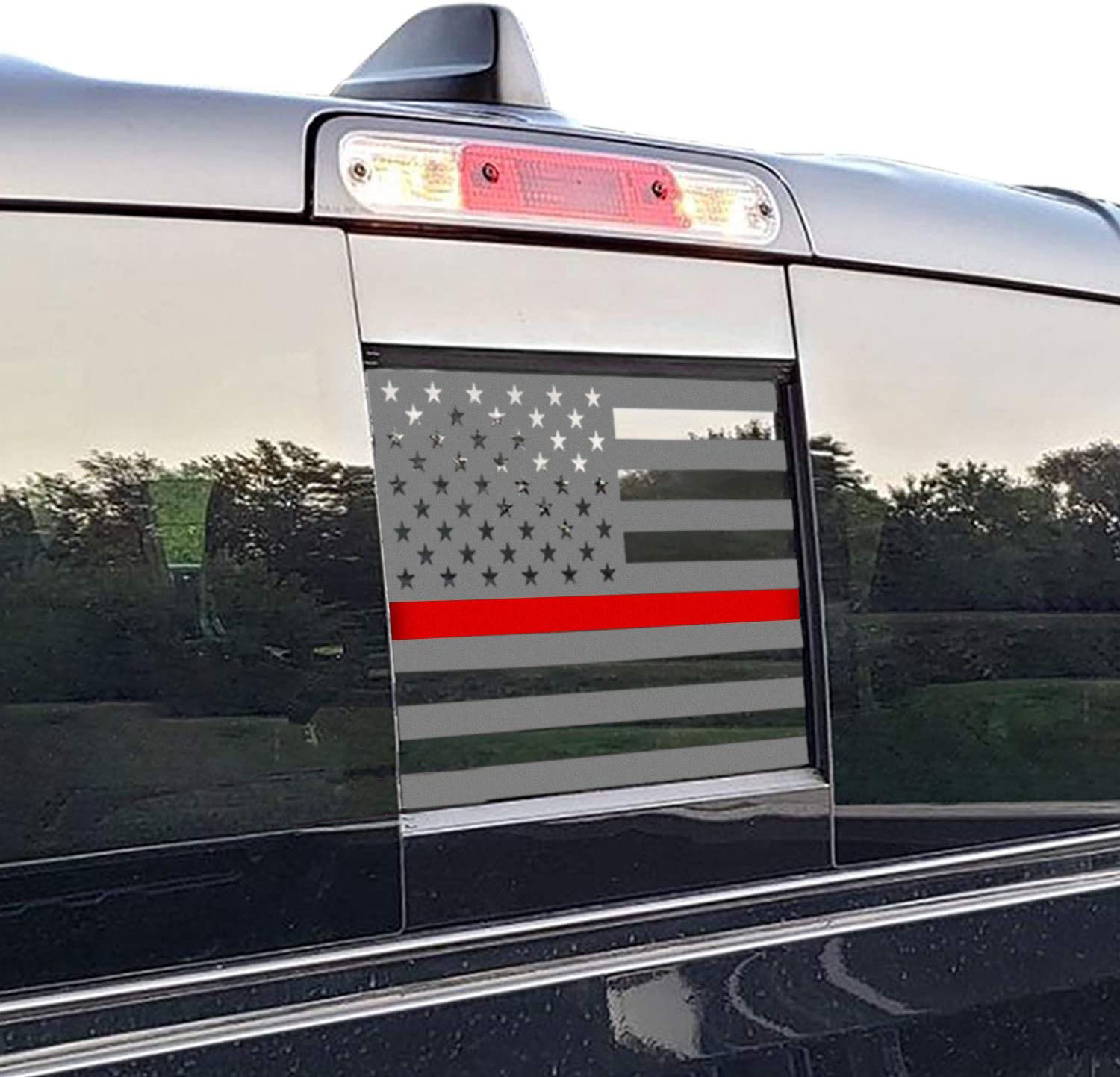 Aplicable Dodge trasero Midwindow bandera americana vinilo etiqueta Dodge 2009-2021 etiqueta engomada negra