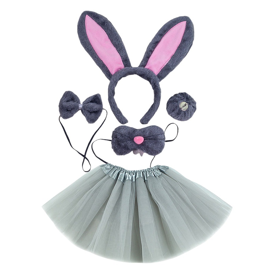 Nueva venta caliente Pascua orejas de conejo diadema traje de decoración de fiesta otoño e invierno peluche lindo diadema de conejo