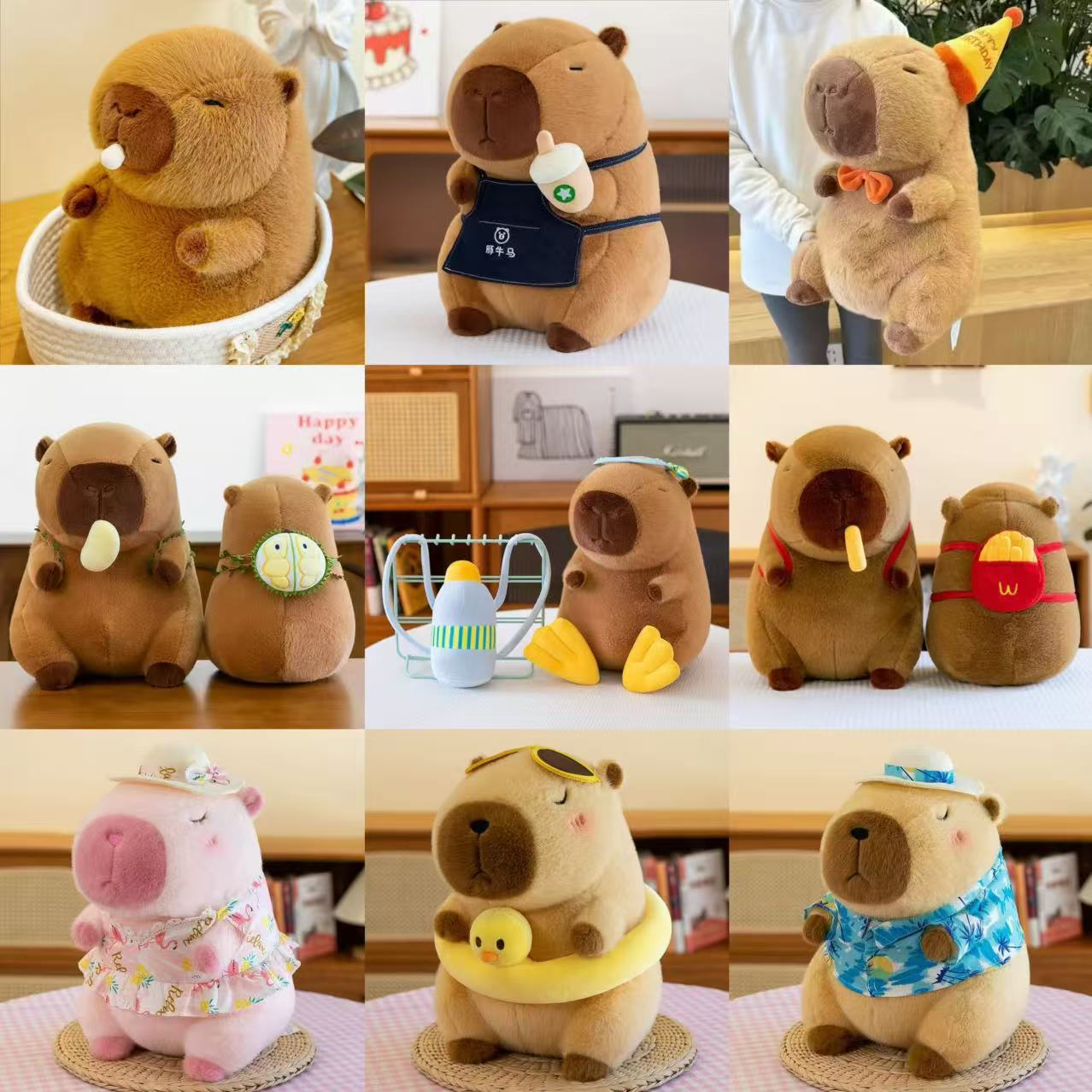 Cross-border Kapibala Capybara Plush Toy Cute Net Celebrant Capybara King Doll Ugly Cute Doll Guinea Pig Doll