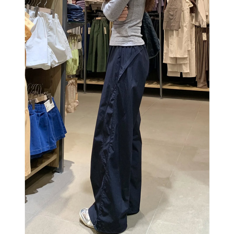American-Style Quick-Dry Sports Cargo Pants for Women, 2026 Spring/Summer New High-Waisted, Slimming, Casual Wide-Leg Pants for Petite Sizes