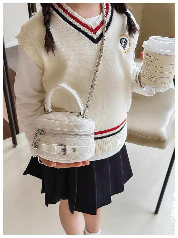 175g Weight Sewing Thread Fashion Element Zipper Closure Type Single Shoulder Strap Strap Type Shoulder Bag Bags Type Daily, Shopping Occasion pu Material Lingge Pattern All Seasons Season Girl'S Gender Basic Style Square Shape Girl'S Pu Lingge Basic Sewing Thread Square Zipper Shoulder Bag 7