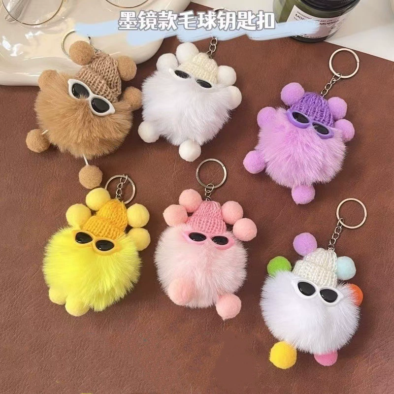 Плюшевый брелок-монстр из черного уголька, тренд TikTok, анти-потеряшка, подвеска для сумки, плюшевая игрушка, украшение