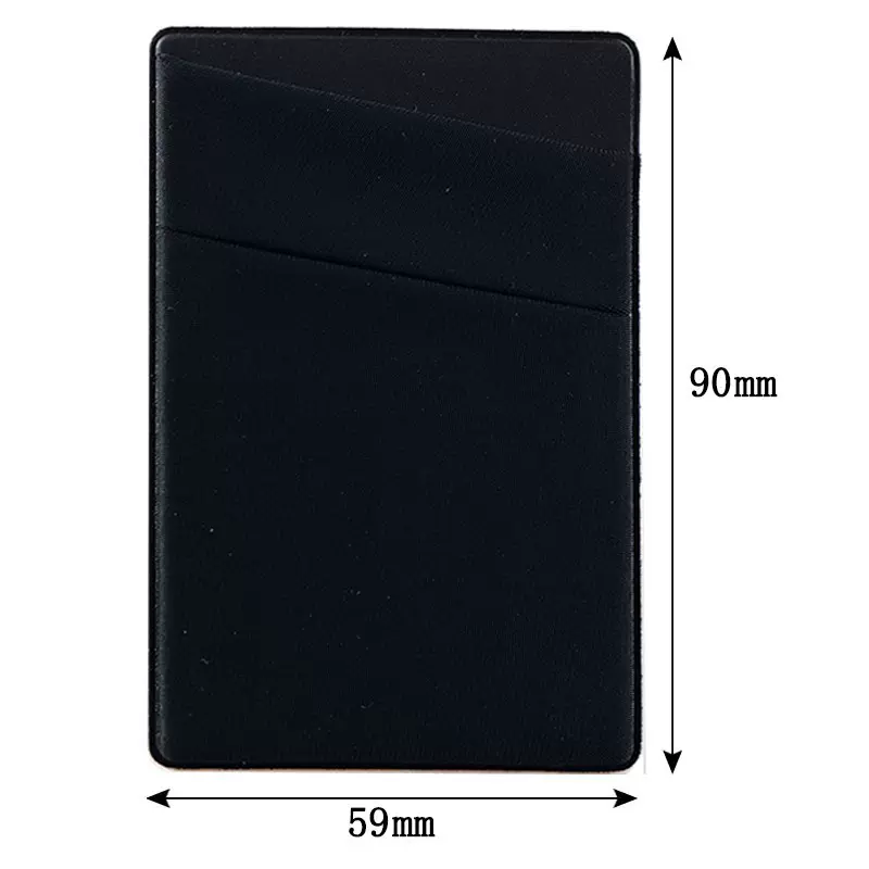 平口款 黑色莱卡布手机背贴卡套贴通勤便携 可放门禁卡银行卡批量