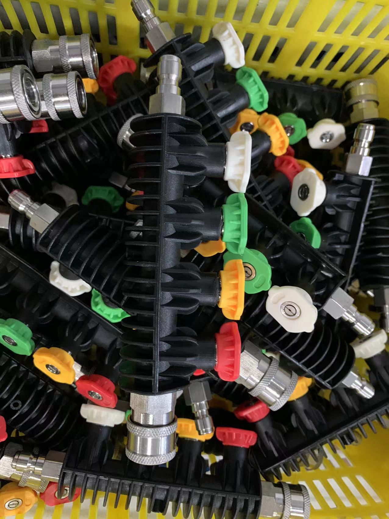 High-pressure cleaning machine water gun head 1/4 flexible quick-insert car washing machine plus extension rod connecting rod fan-shaped nozzle head seat
