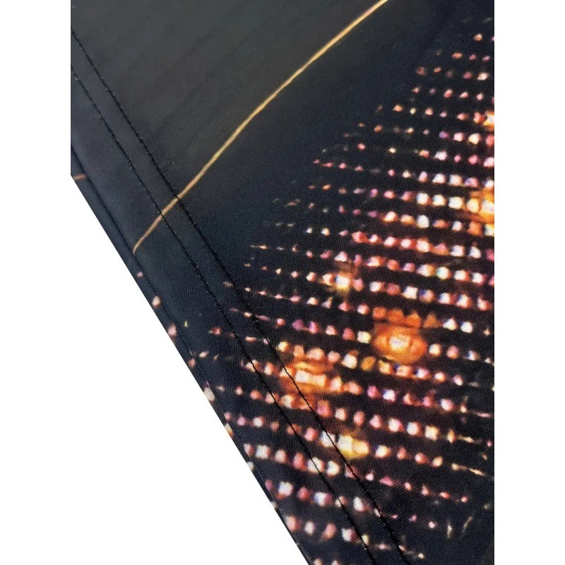 Primavera y otoño de los hombres calle todo-fósforo moda manga larga solapa cremallera camisa POLO retro cruz lema impresión 3D