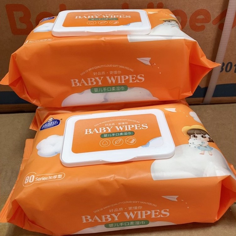 Special Price Cotton Huifang Hand Wet Wipes 80 Large Package for Newborns Home-friendly Baby and Children Wet Wipes