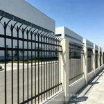 厂区围墙锌钢护栏尖头防攀爬铁艺围栏工业园区户外隔离栅栏厂家