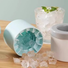 シリコーンシリンダー製氷皿食品グレードシリンダーピンチアイスキューブ型家庭用冷蔵庫氷収納ボックスアイスキューブカップ