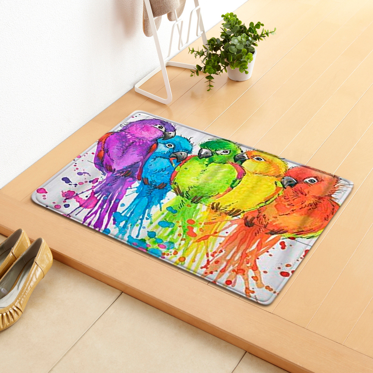 Entrada de bienvenida pequeña alfombra de piso transfronterizo absorbente antideslizante alfombra de piso baño dormitorio sala de estar puerta alfombra de bienvenida