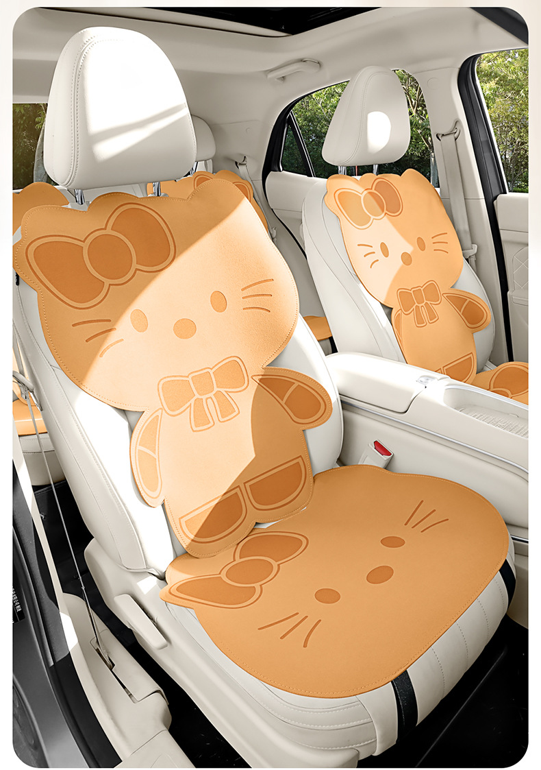 2026 Car Seat Cushion, Universal for All Seasons, Suede Seat Cushion, High-End Saddle Pad, Suede Seat Cover, Summer Slim Waist Design