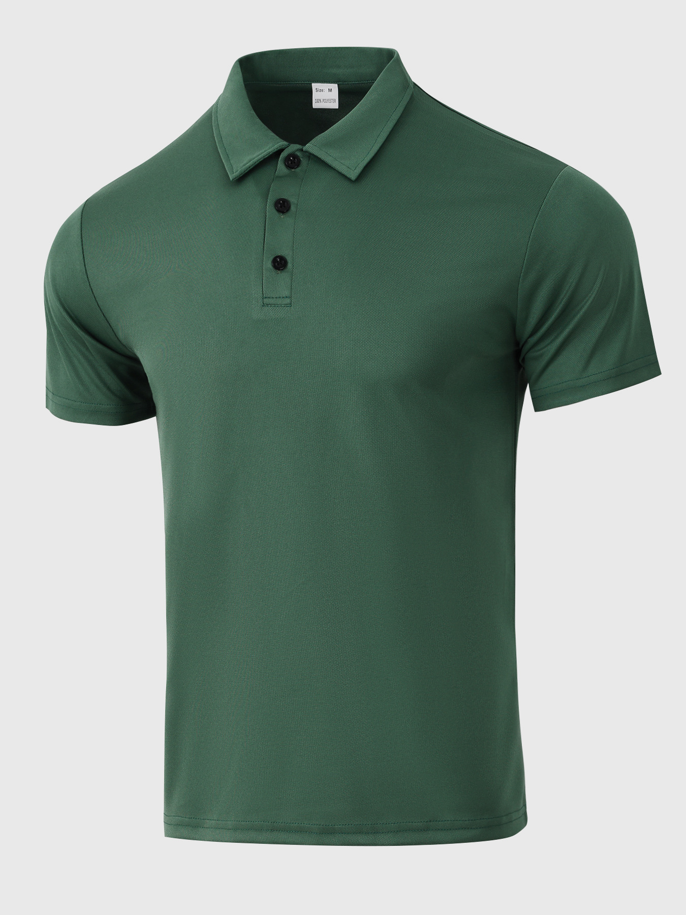 Men's Solid Colour Lapel T-shirt Casual Short Sleeve Summer Top_voghion.com