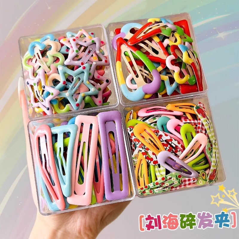 2025新款女童彩虹色BB发夹儿童碎发刘海夹子小女孩多巴胺头饰发卡|undefined