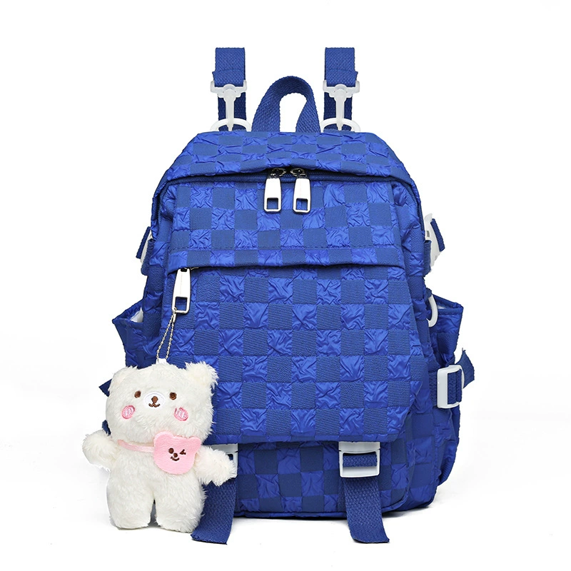 Fresh cute backpack, handheld one-shoulder bag to go out, decorative stitching