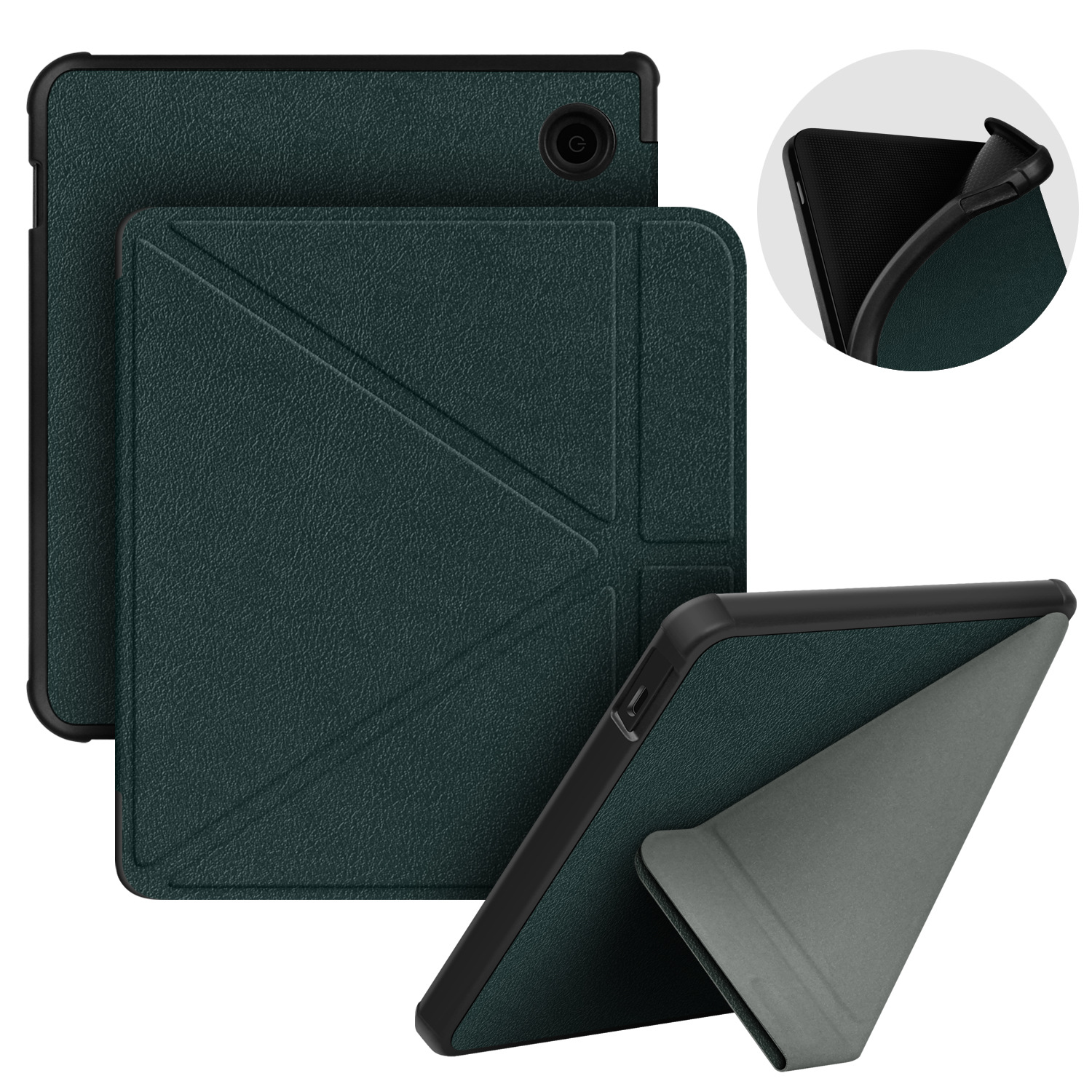 Kobo Libra Color/2 Estuche protector de deformación Kobo7 pulgadas Estuche de cuero protector de soporte plegable