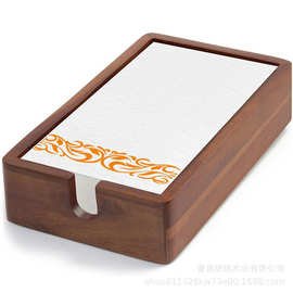 木制桌面纸巾盒餐厅方形无盖餐巾纸盒家用客厅装饰酒店纸巾整理盒