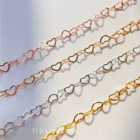 DIY ювелирные аксессуары сохраняющая цвет любовь медная цепочка в форме сердца удлиненная цепочка полуфабрикат цепочка браслет ожерелье материалы ручной работы