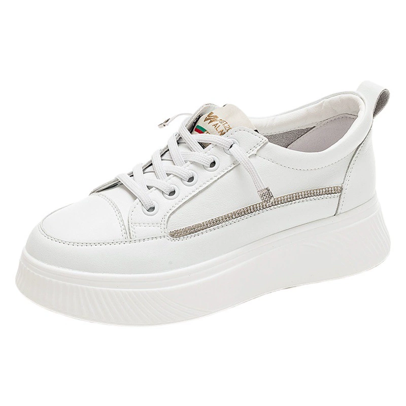 Повседневные туфли на плоской подошве на толстой флисовой подкладке, женские легкие белые туфли в Корейском стиле, женские модные осенне-зимние новые женские одиночные туфли