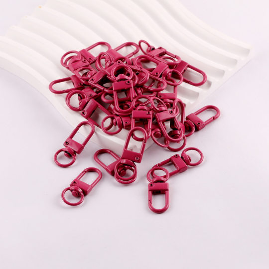 Macaron Color Metal Paint Keychain Dog Buckle Color Paint U-shaped Door Buckle Diy Bag Pendant Accessories