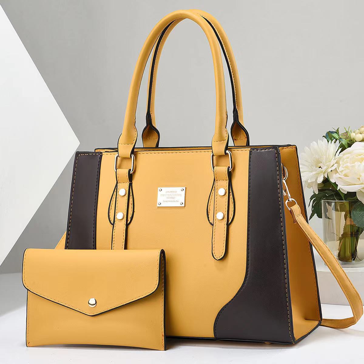 Sense de alta gama para mujer bolso de madre e hijo femenino 2023 nuevo color de contraste madre de mediana edad bolso de gran capacidad para madre práctico