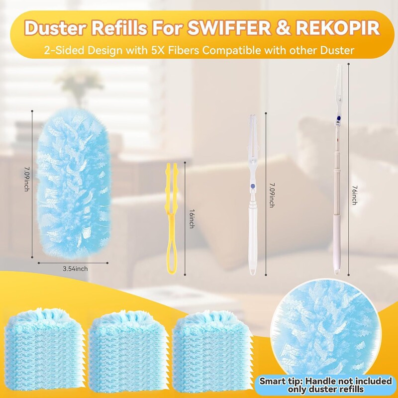 Cross-border disposable duster heads compatible with Swiffer are used for cleaning homes and cars Cross-border disposable duster heads compatible with Swiffer are used for cleaning homes and cars