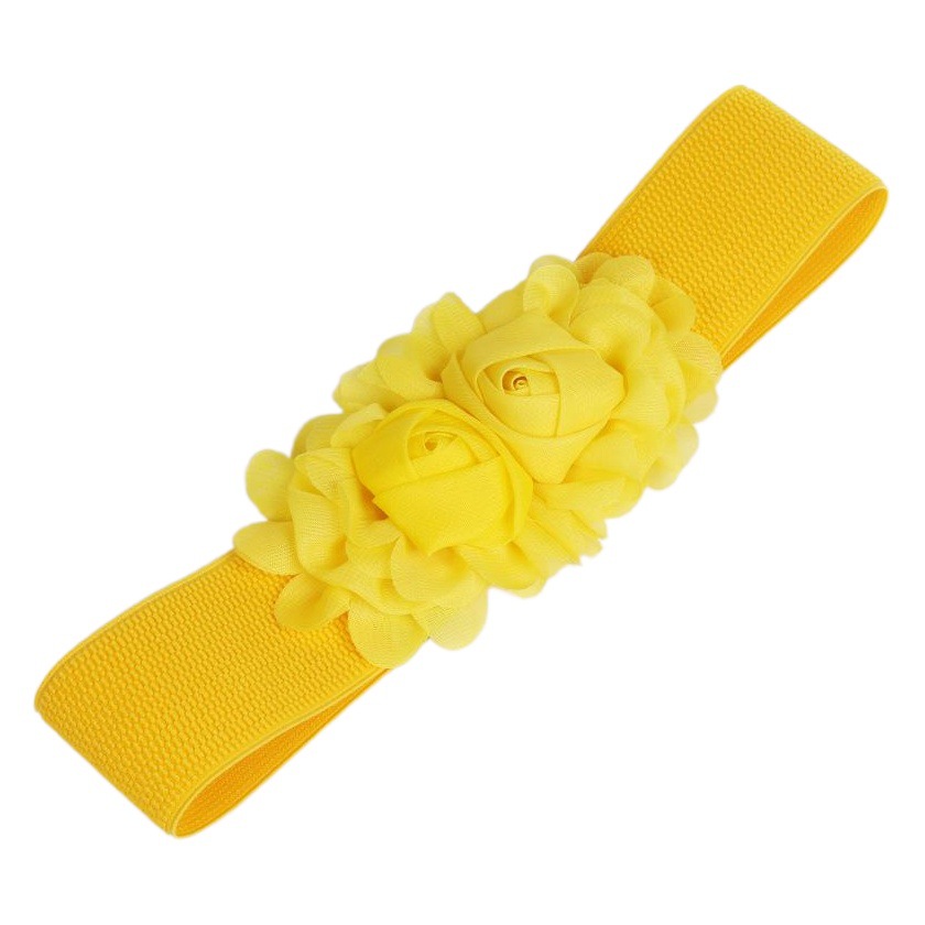 Cinturón elástico de las mujeres decorativas de todo fósforo simple de las mujeres de ancho de gasa Rosa elástico cintura sello de las mujeres 60g