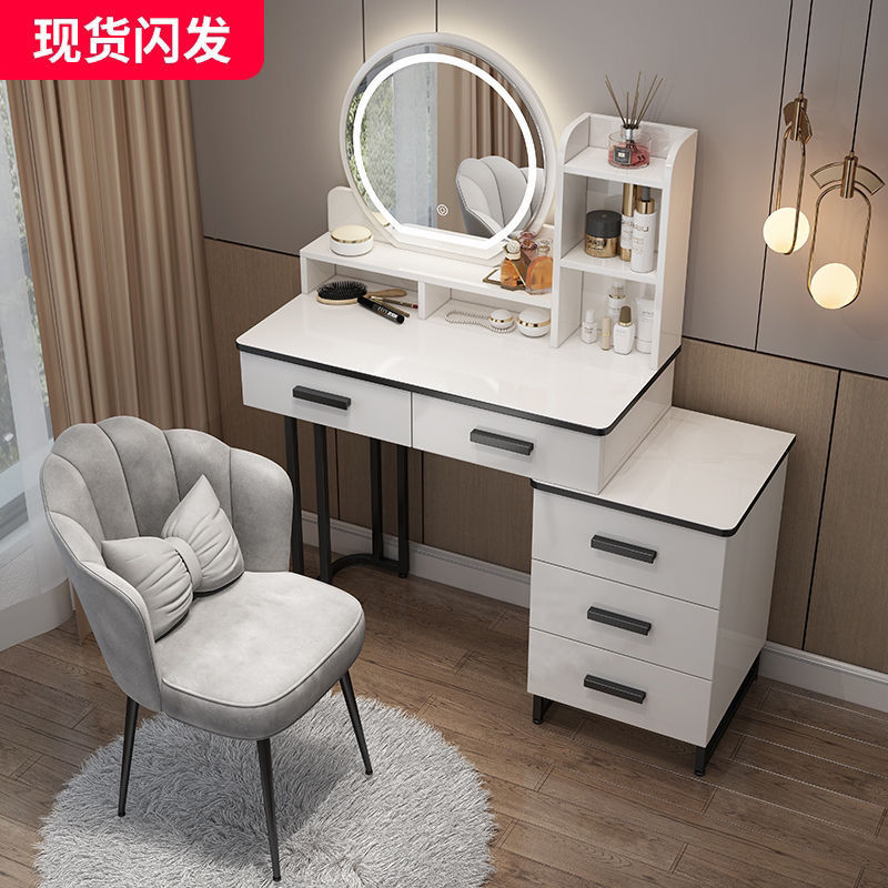 Light luxury dressing table, modern minimalist bedroom vanity cabinet, storage cabinet integrated, new trendy makeup table