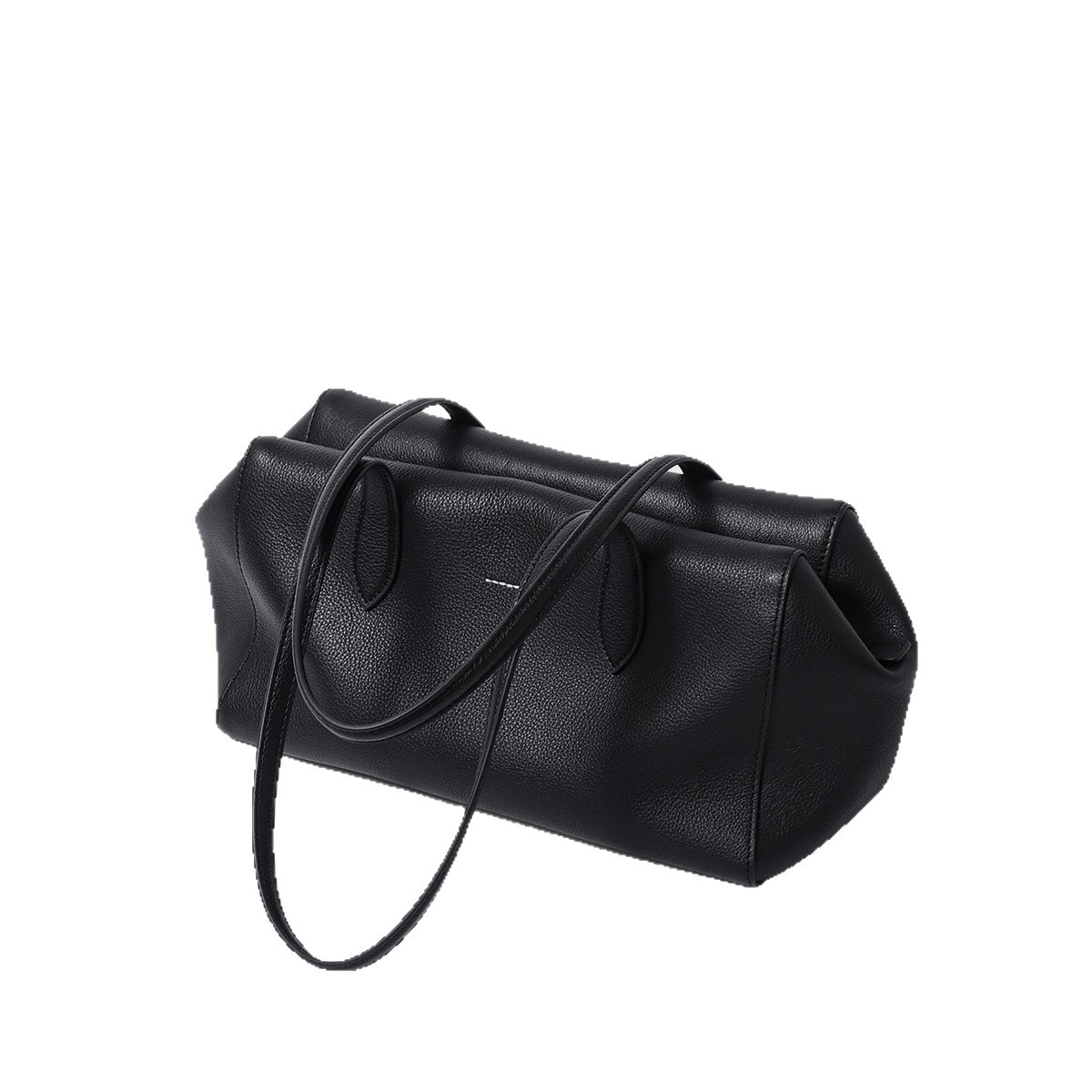 Korean Niche Top Grain Cowhide Underarm Tote Bag For Women, Fashion Genuine Leather Commuter Shoulder Handbag Boston Bag - Thumbnail 5
