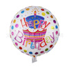 18 -inch birthday happy circular aluminum film balloon Happy Birthday aluminum foil balloon new children's toys