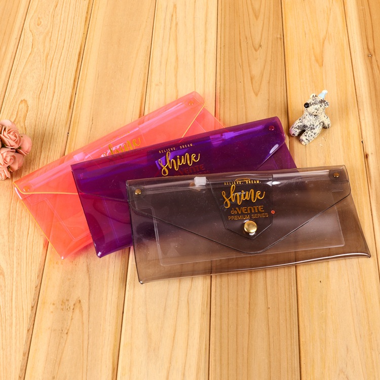 批发PVC手提袋 透明拉链按扣塑料车缝袋pvc化妆品洗漱收纳包