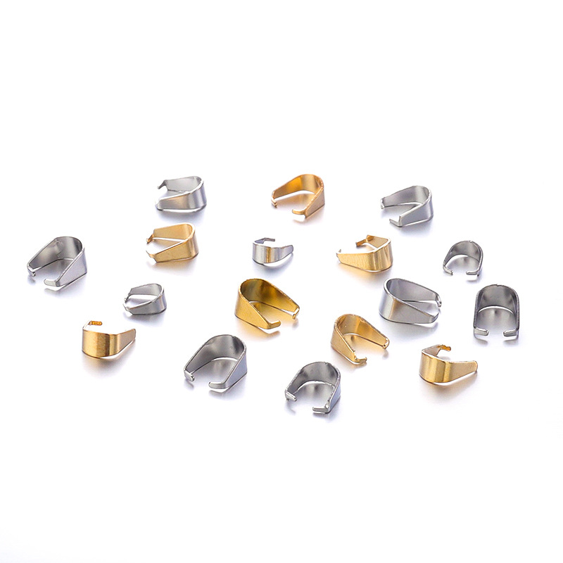 100 PCS/Package Quantity 100 PCS/Package 304 Stainless Steel Geometric Melon Seed Buckle Jewelry Buckle