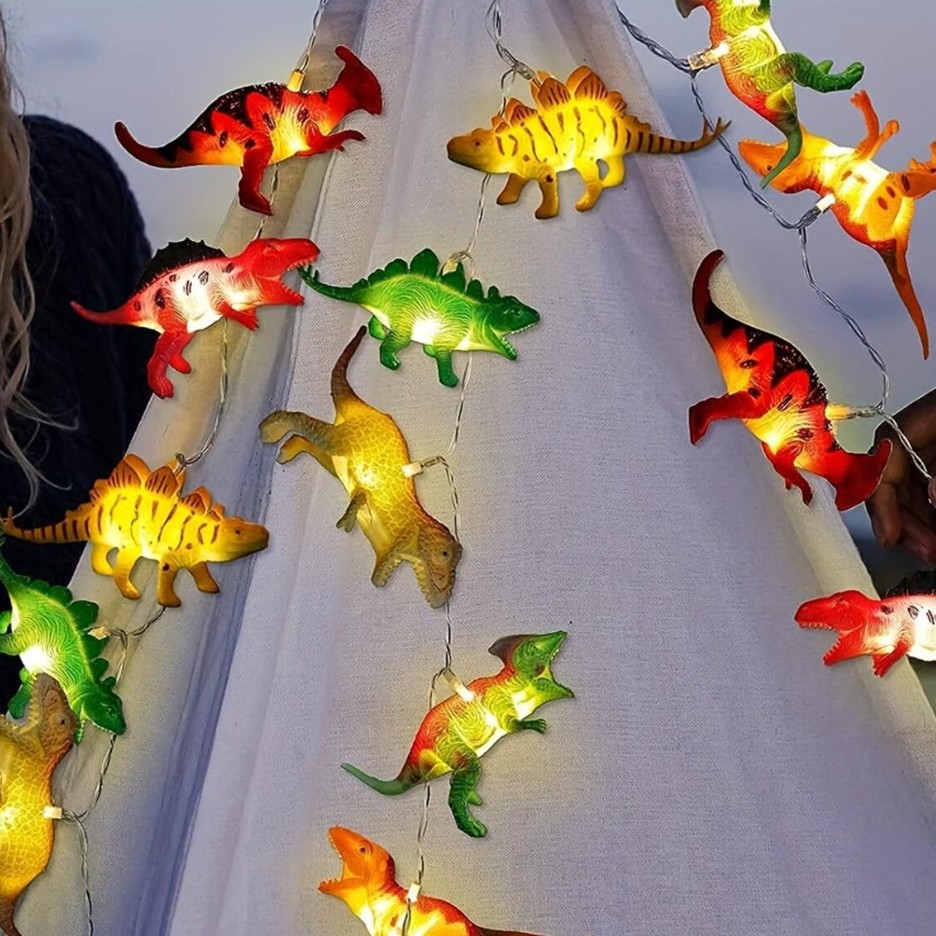 Fábrica directa LED cadena de lámparas de animales cadena de lámparas de dinosaurios cadena de lámparas de juguetes para niños decoración de la habitación luz de color al por mayor