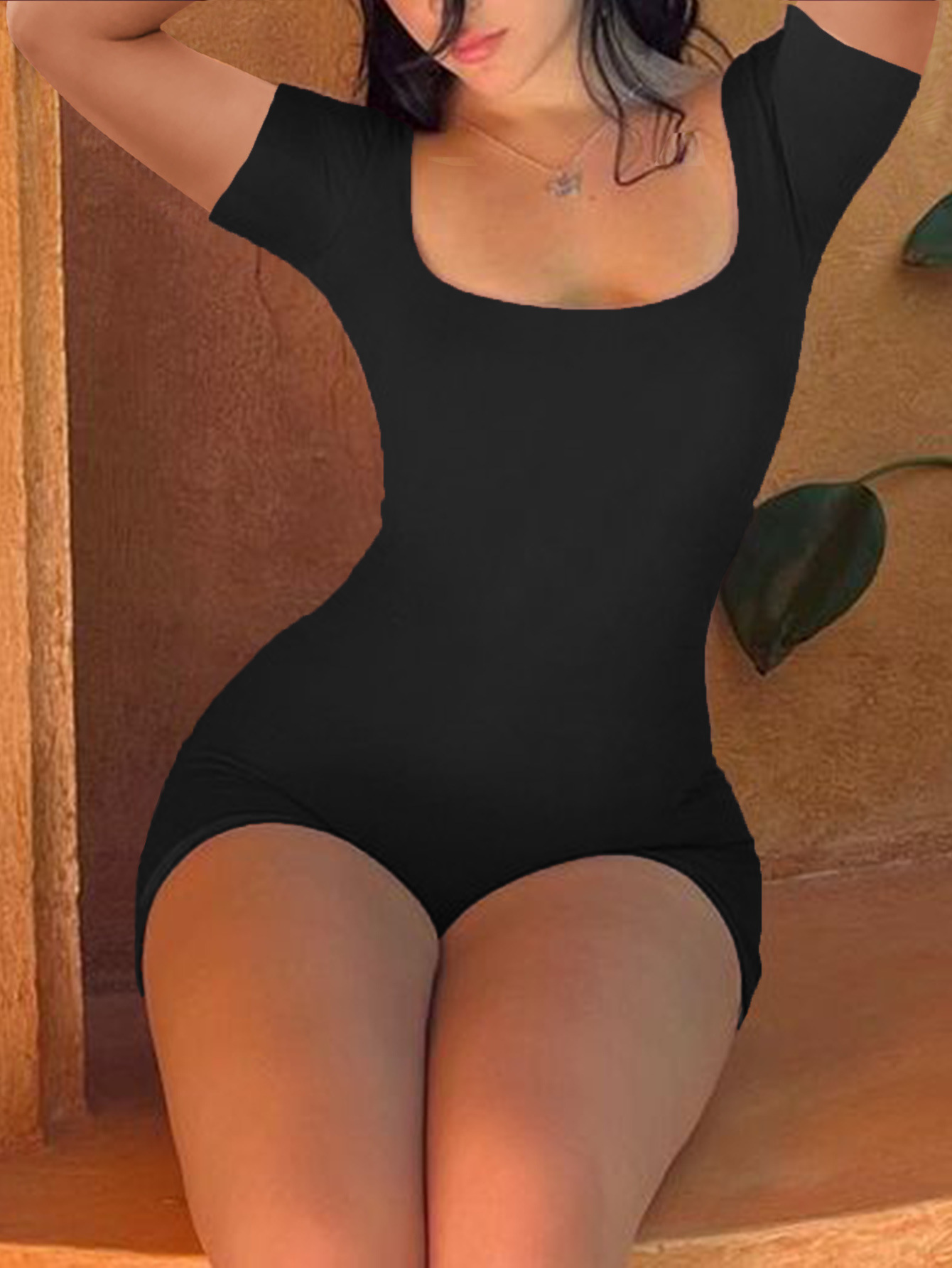 Kaikuo cross-border Europa y América chicas calientes deportes pantalones cortos de yoga de alta elasticidad mono ropa de mujer verano 2025 estación independiente de Amazon image 4