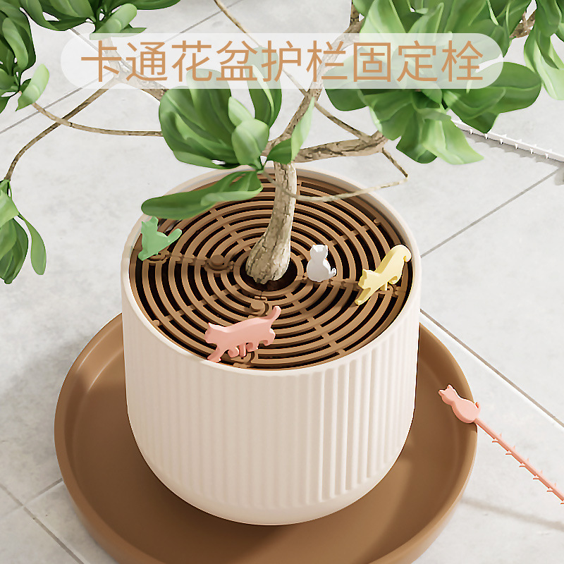 Anti-cat and dog flowerpot soil protection bar anti-baby tipping bonsai children anti-sprinkling protection hollow protection net cover soil loosening needle Anti-cat and dog flowerpot soil protection bar anti-baby tipping bonsai children anti-sprinkling protection hollow protection net cover soil loosening needle