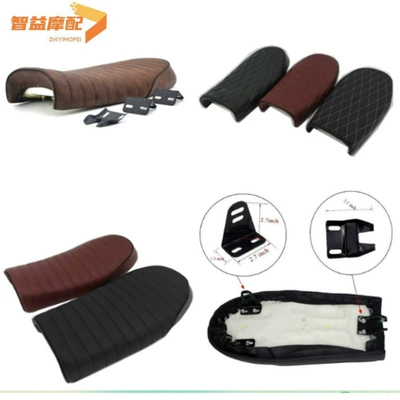 Suitable for Honda CG125 motorcycle cushion retro modified Cafe seat bag Kawasaki Yamaha cushion (Motorcycle Safety Supplies)