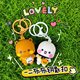 One or Two Cloth Cloth Couple Girlfriend Keychain Cartoon Doll Schoolbag Pendant Cute Pendant Ornaments Car Key Chain