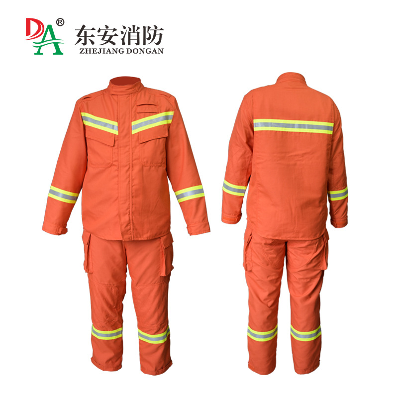 全新桔红色抢险救援服 芳纶阻燃服 救灾抢险消防服 东安 带省报告