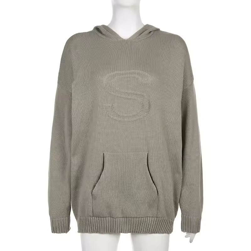 Women's Clothing Retro Trendy Knitted Sweater, Unisex, Versatile, Loose Fit, Popular Pullovers_ecoleips.com