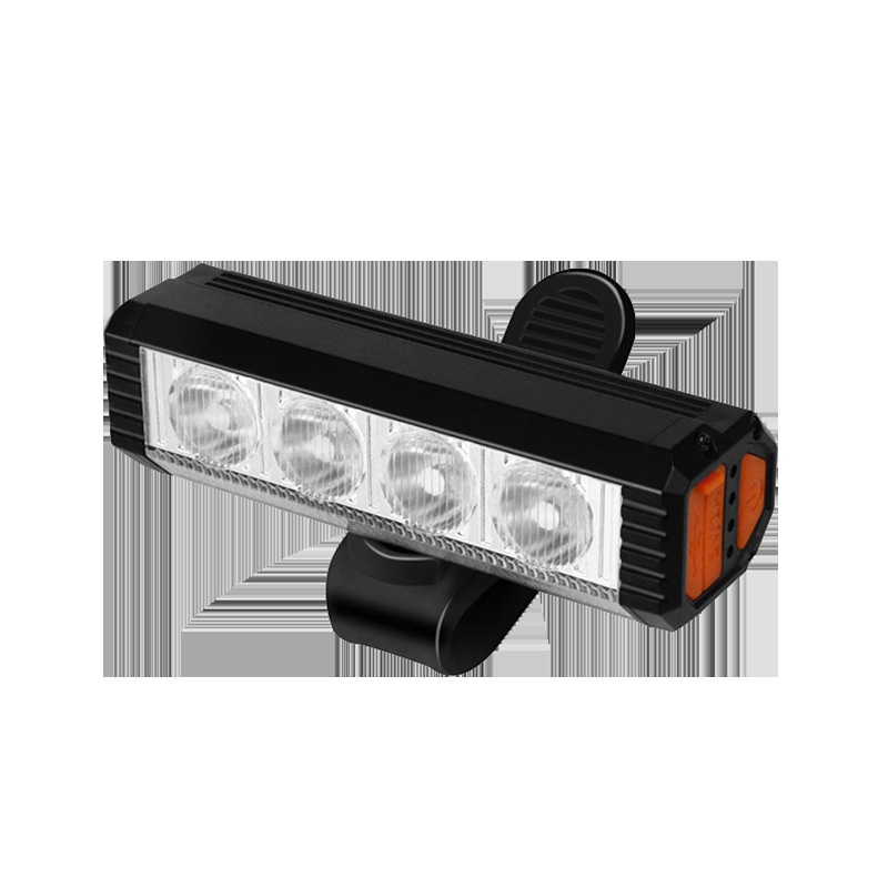 Nueva luz de bicicleta de 2500mAh de aleación de aluminio USB faro de bicicleta de luz delantera brillante noche de paseo linterna al aire libre transfronterizo