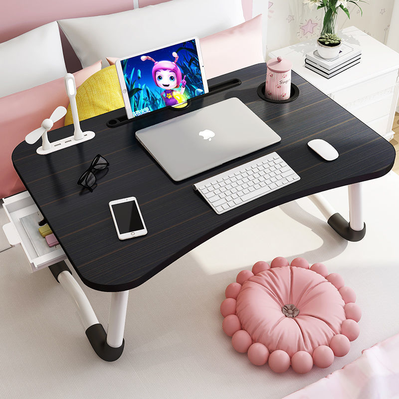 Bedside bookshelf computer desk dormitory simple foldable desk bedroom minimalist student small desk lazy person writing desk