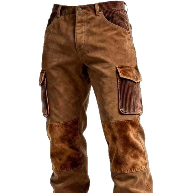 Printed Men's Vintage Jeans Casual Punk Vintage Straight Overalls_mkmklike.com